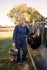 Classic Coverall | Navy Blue With Navy Polka Dot Trim